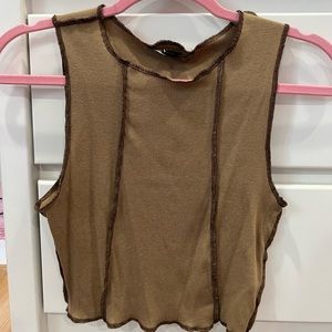 Brown Y2K tank top